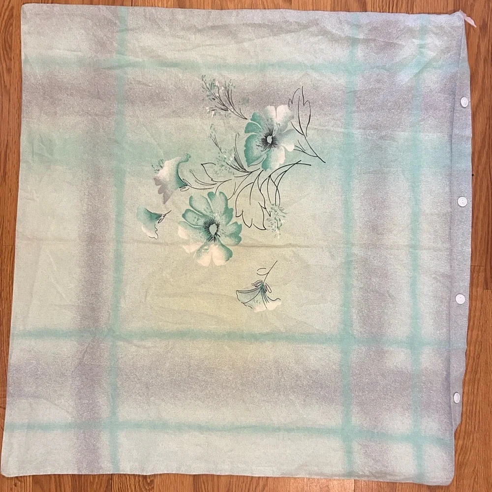 Set of 2 Oversized Vintage Floral Pillow Shams Cotton Cottagecore Pillowcases